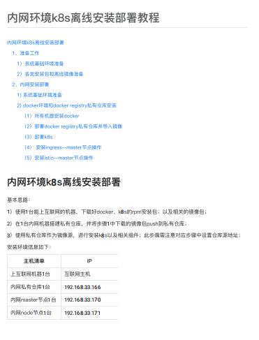 内网环境k8s离线安装部署教程 pdf 下载 图1