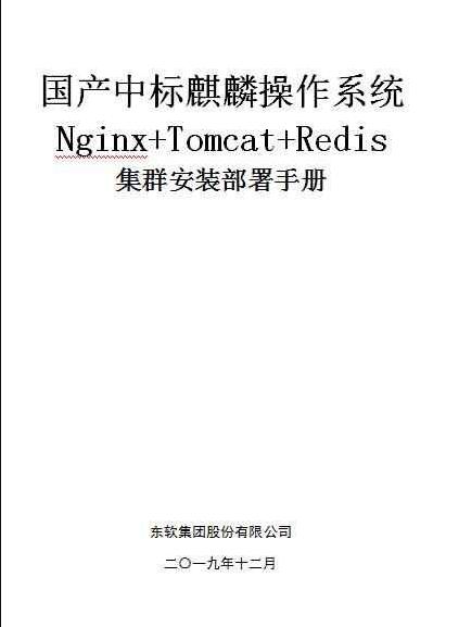 国产中标麒麟操作系统nginx+tomcat+redis+mysql安装部署手册   PDF 下载 图1