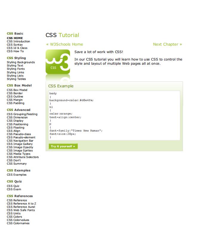 CSS Tutorial PDF 下载  图1