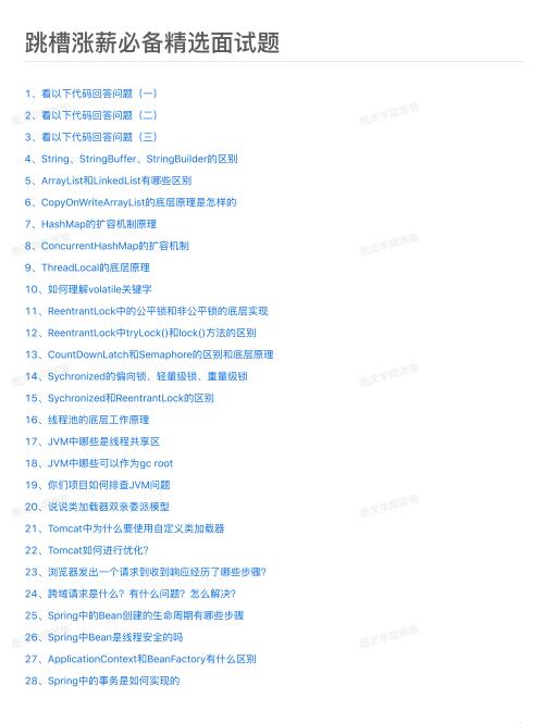 Java跳槽涨薪精选面试题  PDF 下载  图1