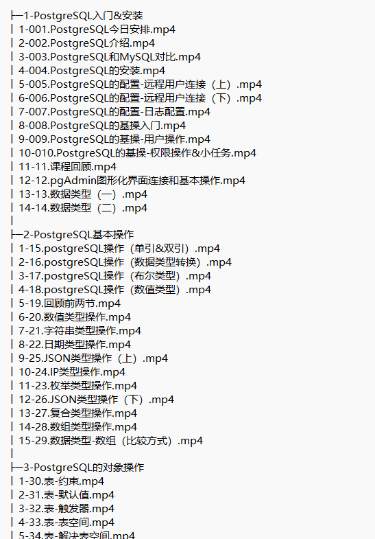 PostgreSQL关系型数据库 视频教程 下载 图1